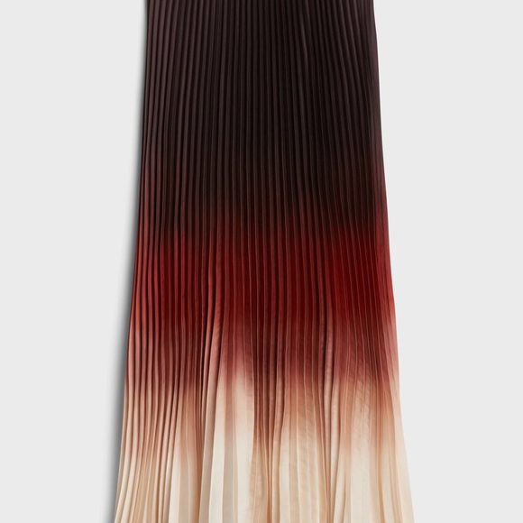 SOLD SOLD SOLD NWT Banana Republic Archive Ombre Silk Pleated Midi Skirt XSP - Picture 10 of 16